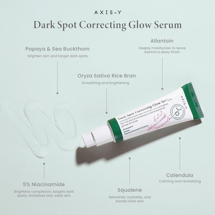 Dark spot correcting glow serum